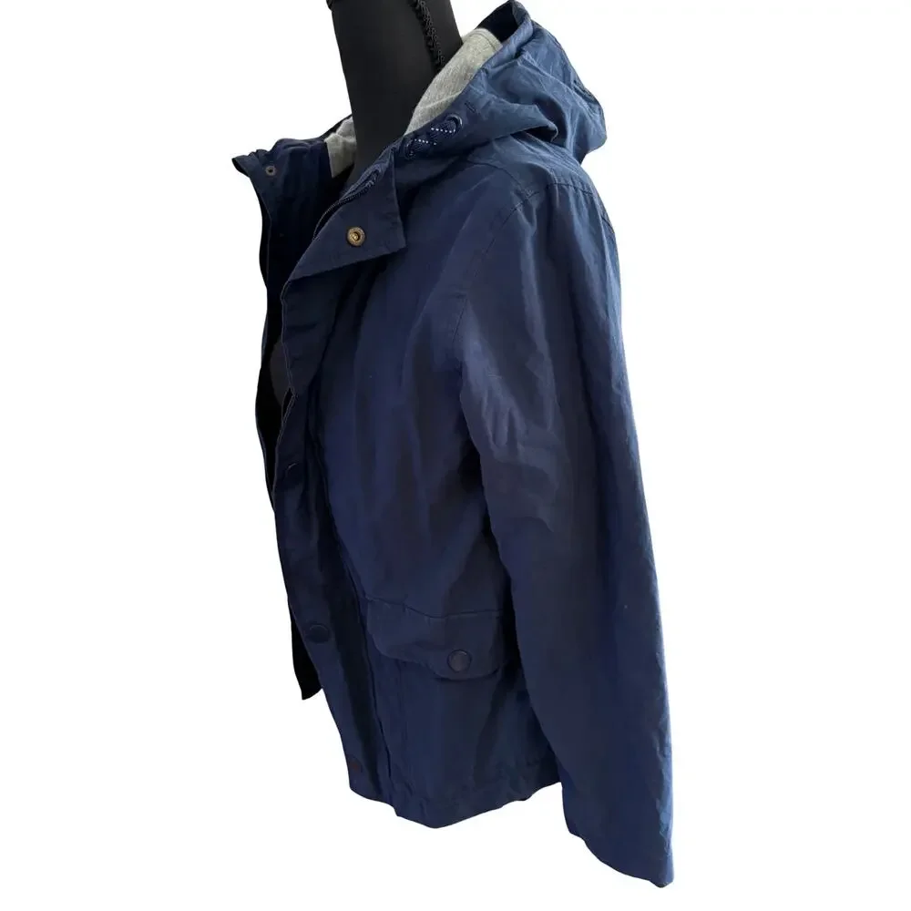 Boys Navy Blue Lined‎ Rain/Wind Jacket Size Med 10/12 by Old Navy